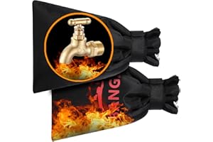 BANGIE Outdoor Faucet Cover for Winter - Insulated to Prevent Pipe Freezing, Perfect for Home Use - 420D Industrial Oxford Waterproof (6.7" W x 10" H)