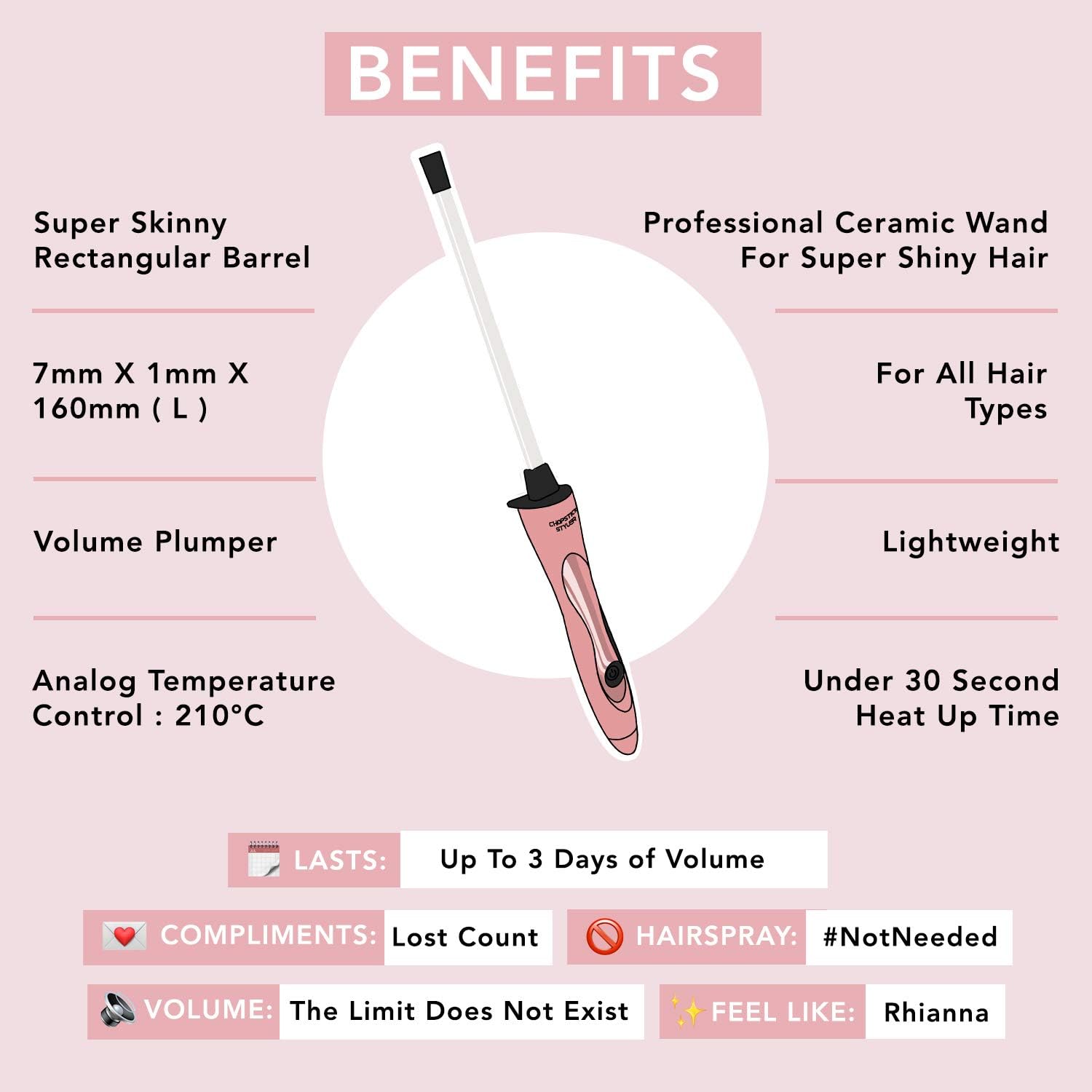 Chopstick Styler No1 Curling Wand Iron - Image 4