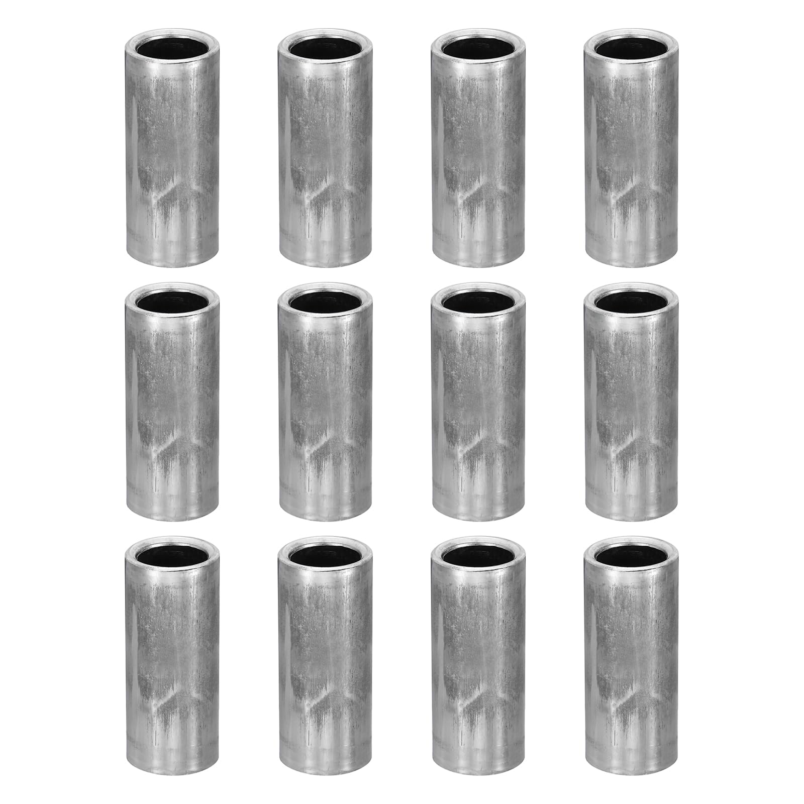 PATIKIL M10 Steel Spacers, 12 Pcs Metal Spacers Steel 10mm ID x 14mm OD x 35mm L Carbon Steel Spacer Screw Standoff Round for 2/5in or M10 Screw Bolts