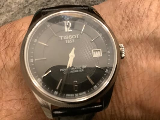 Buy Tissot Mens Ballade COSC 316L Stainless Steel case Swiss Automatic  Watch, Black, Leather, 20 (T1084081605700) Online in Vietnam. B01MV0B2RM