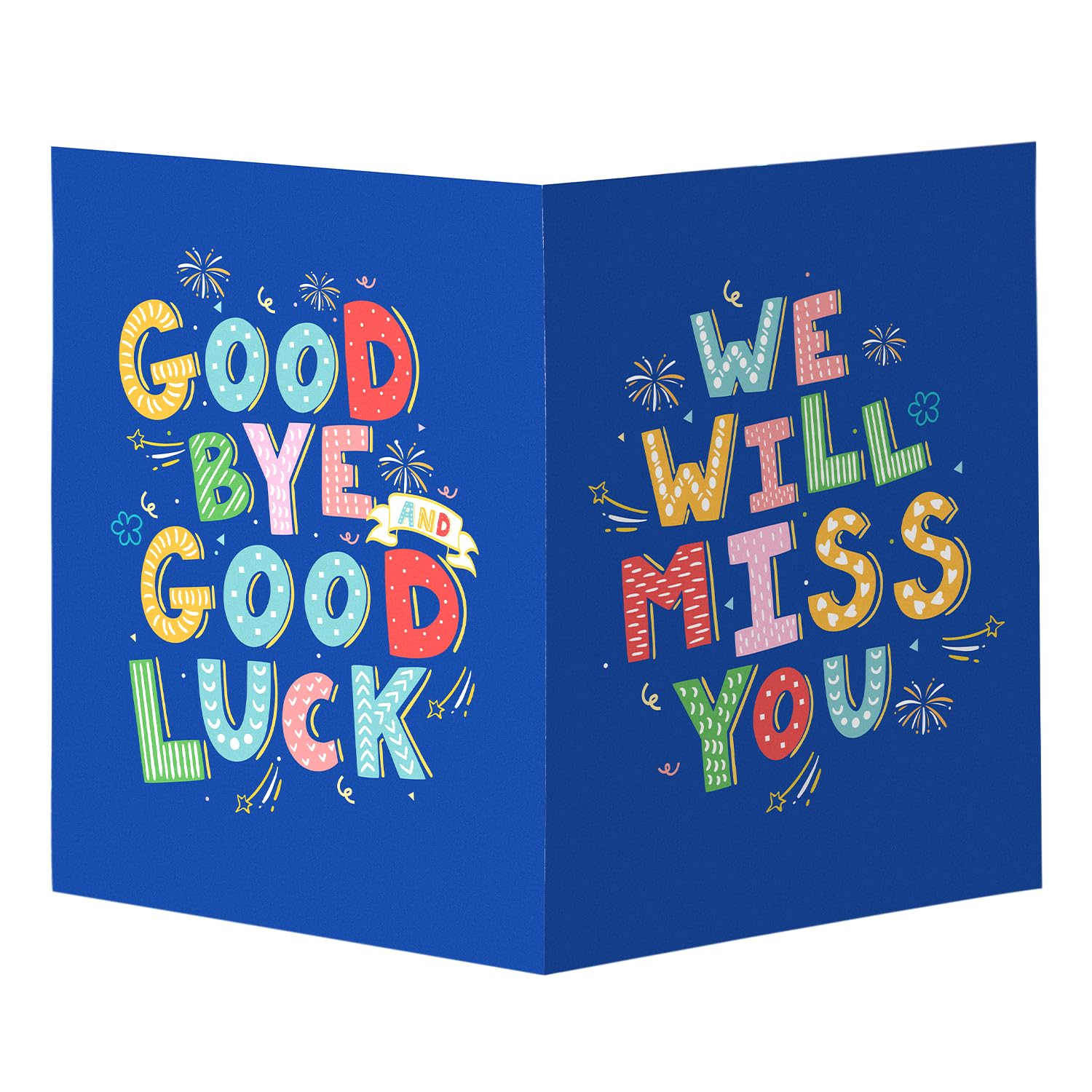 Blue Large Farewell Greeting Card, 17.32x11.02 Inch Funny Coworker Leaving Card with Envelope Retirement Farewell Gift Cards Good Bye Card for Men Women (Blue)