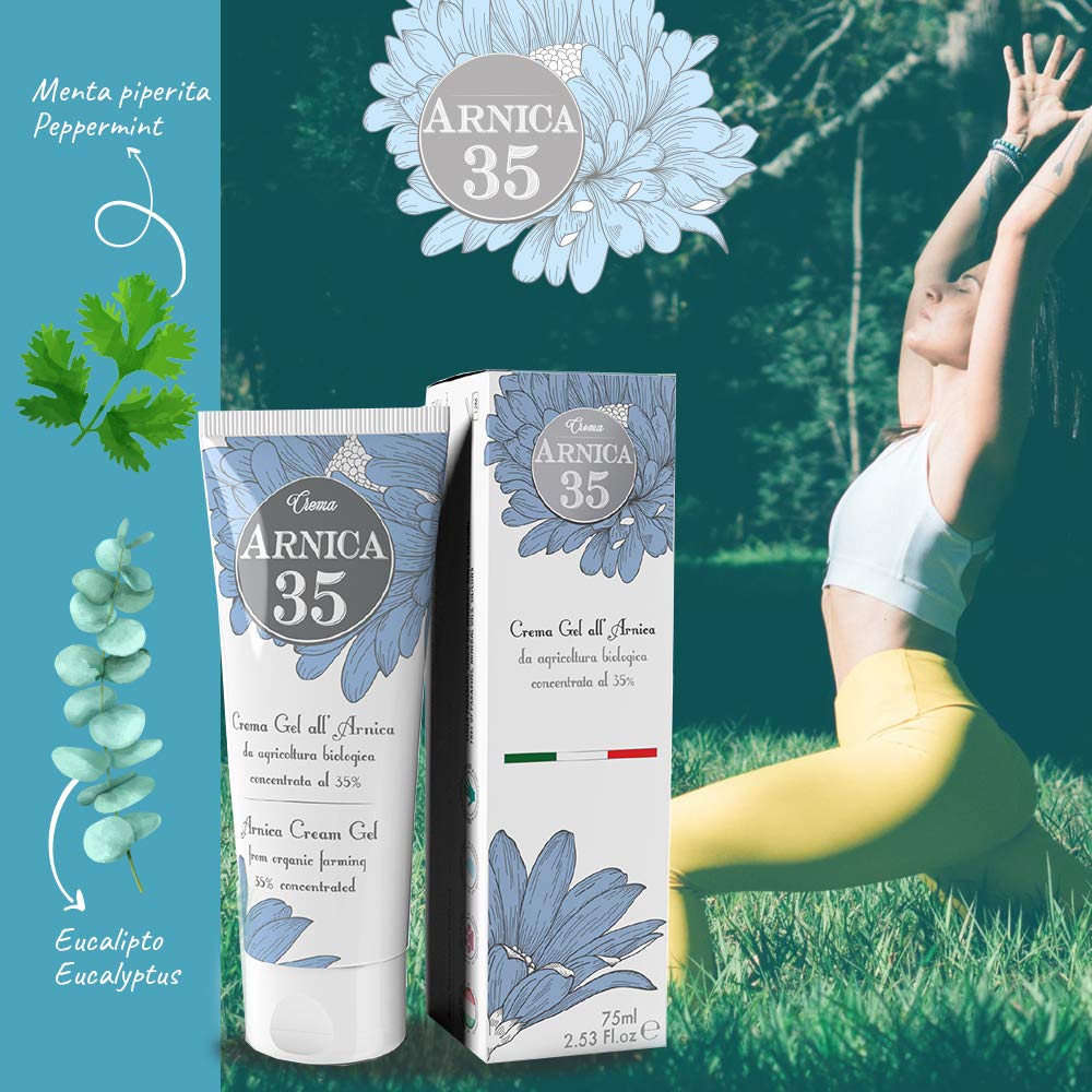 Dulàc - Arnica Gel Cream with a 35% concentration - 2.53 Fl.oz - THE MOST CONCENTRATED - 100% Made in Italy - Arnica 35 : Beauty