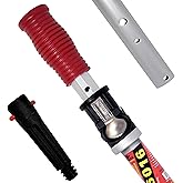 SKIMLITE MANUFACTURING Snaplite Telescopic Pool Pole 16 Ft Adjustable Cleaning Poles Push Button Lock Light Weight Easy Grip, Includes Universal Threaded Adapter for Skimmer Net Brush Vacuum Head