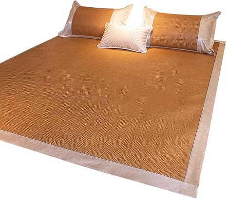 Amazon Zhaohui 夏のマットレス い草 シーツ 竹マット 夏 ベッドスリーピングパッド 柔らかい 籐 通気性 クール 5つの様式 4サイズ 色 C サイズ さいず 1 5x1 95m 寝具カバー シーツ オンライン通販