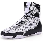 Men's Boxing Shoes High Top – Lightweight & Breathable Training Shoes for Boxing, Kickboxing, MMA, Gym & Combat Sports LS198