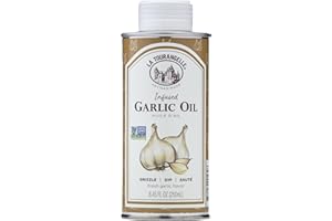 La Tourangelle, Garlic Oil, High Oleic Oil for Cooking Pastas, Salad Dressings, Drizzle on Popcorn, Irresistible Aroma and Flavor, 8.45 Fl Oz