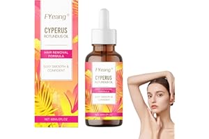 FYeang® Natural Cyperus Rotundus Oil, Cyperus Rotundus Oil for Hair Removal, Reducing Unwanted Hair Shrink Pores, for All Ski