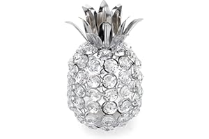JUXYES Sparkly Crystal Beads Pineapple Ornament Handmade Decorative Pineapple Nordic Artificial Fruit Figurine Statue Table Centerpiece Decor for Home Wedding Party Festival