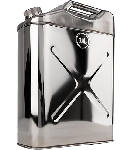 Amazon.com: 5 Gallon 304 Stainless Steel Water Can with Flexible Spout &  Air Vent, Portable Outdoor Water Container for Garden Watering & Camping,  20L : Sports & Outdoors