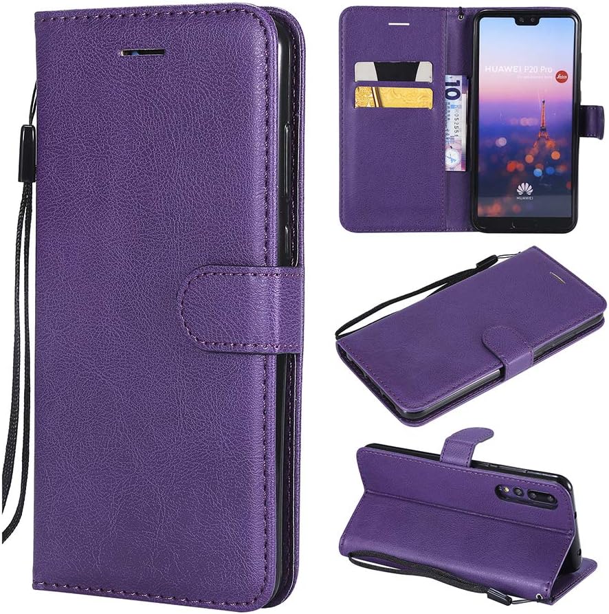 UDIKEFO Huawei P20 Pro Case, P20Pro Cover, Leather TPU Wallet Flip Cases, Magnetic Stand Card Slots[ NOT for Huawei P20 and Huawei P20 Lite]
