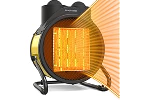 AOBMAXET Outdoor Heater - 1500W PTC Electric Garage Heater with Overheat Protection, 2S Fast Heating Ceramic Heater, 3 Modes Portable Outdoor Heaters for Patio, Garage, Greenhouse and Indoor Use