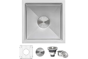 Ruvati 13 x 15 inch Undermount Bar Prep Tight Raduis 16 Gauge Kitchen Sink Stainless Steel Single Bowl - RVH7013