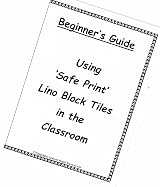 LexSel Lino Block Printing Tiles 16.5x16.5cm Pack of 50 with Guide view 2