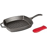 Lodge Manufacturing Company Lodge Cast Iron 10.5-inch Square Grill Pan, Black