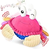 Baby Toys 6-12 Months, Crawling Crab Baby Toy- Toddler Toys for 1 Year-Old Boys Girls, Dancing Musical Crab for Tummy time To