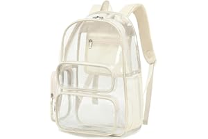 BTOOP Clear Backpack Heavy Duty Transparent Bag 17" See Through BookBag for Women Men Adults Work Festival Sports Travel