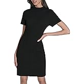 Eliza J Womens Short Sleeve Mock Neck Pinktuck Sheath Sweater Dress