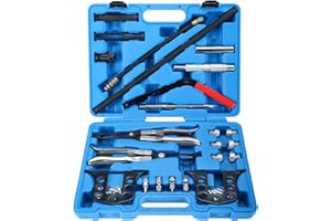 KUNTEC Cylinder Head Service Kit Valve Spring Compressor Removal Installer OHV OHC Compressor Tool Set