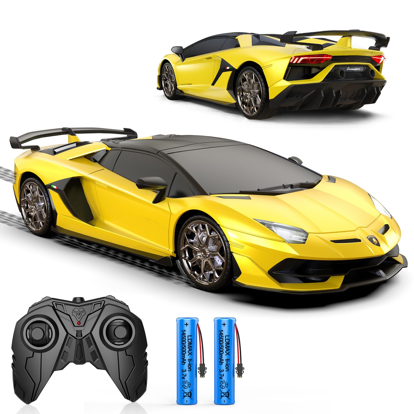 Photo 1 of AEROQUEST Remote Control Car for Lamborghini, Officially Licensed 1:16 Scale Lambo Hobby Rc Cars with Headlight, 2.4GHz Race Car Toys for Boy Girl 4-12 Years Old, 12Km/h, Birthday Gift