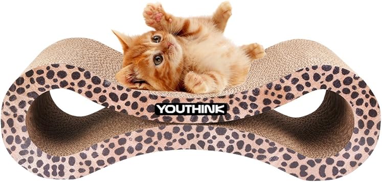 Modern Pet Cat Scratcher Lounge With Catnip Durable Reversible Corrugated Cardboard For Kitty Scratch Protector Furniture Couch Floor Eco Friendly Toy Keep Cats Fun Healthy Leopard Amazon Co Uk Pet Supplies