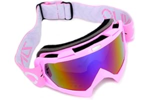 ZJNUO Dirt Bike Goggles ATV Motocross Off Road Goggles Motorcycle Riding Racing MX UTV Windproof Dustproof Scratch Resistant Anti UV Goggle for Adults Men Women and Youth