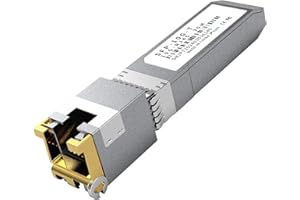10GBASE-T SFP+ RJ45 Copper Transceiver Module, Multi-Rate 1.25G/2.5G/5G/10G up to 30m - Compatible with TP-Link, Cisco SFP-10