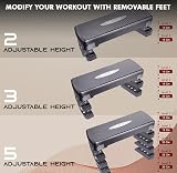 FK Sports Stepper Exercise & Workout 5 Level Adjustable Height Grey view 2