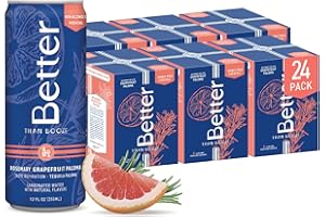 Better Than Booze Mocktail Non-Alcoholic Drinks | Alcohol Alternative Beverages, Ritual Zero Proof | Enjoy Your Drink Moment with Our Alcohol-Free Drinks | Rosemary Grapefruit, 4 Pack Case