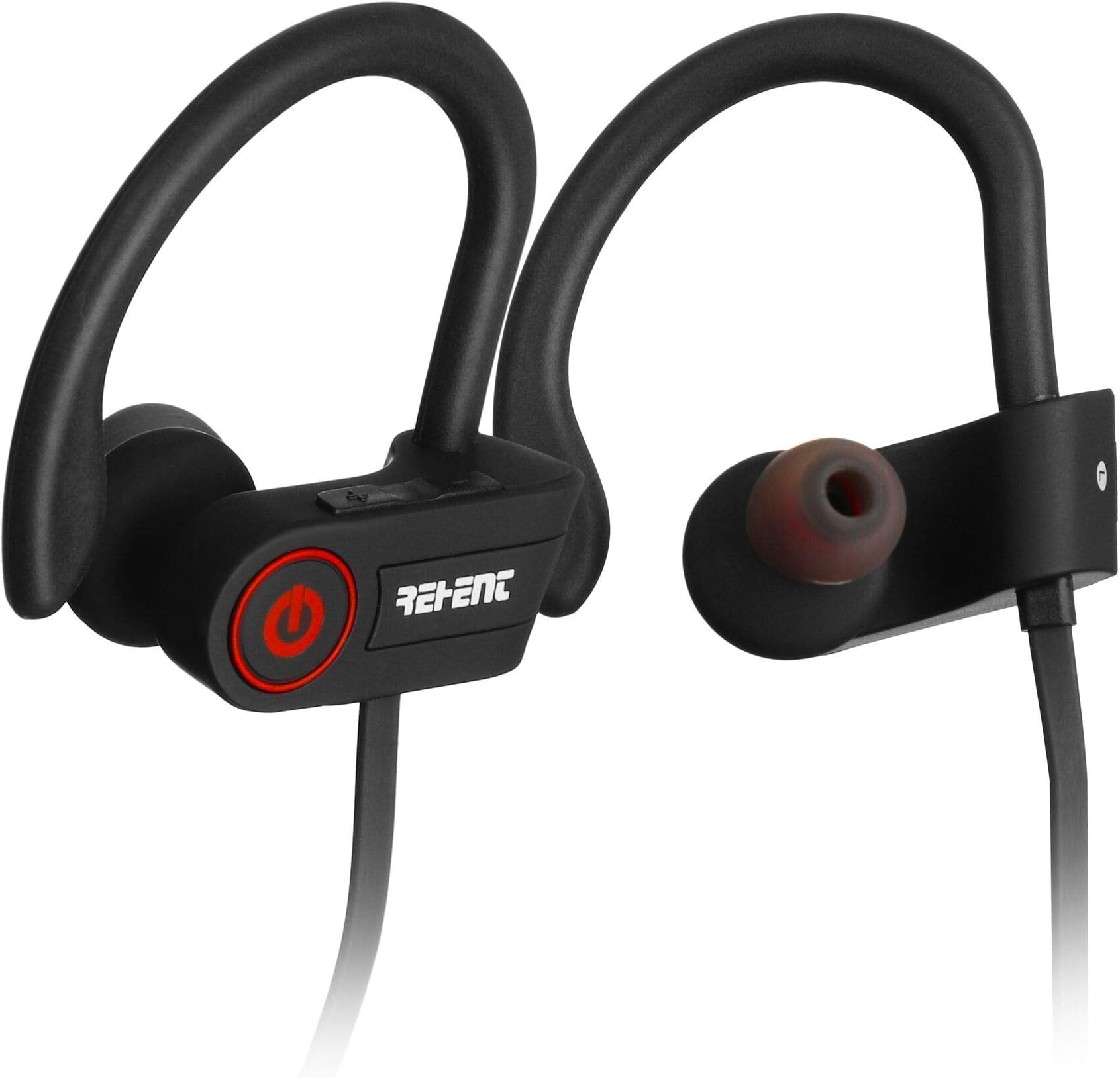 REHENT Sports Bluetooth Earphones with Deep Bass & Mic Noise Cancellation (Black)