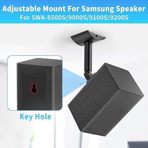 notiela Tilt and Swivel Adjustable Speaker Wall Mount for Samsung