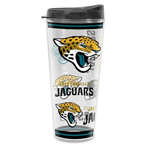 Rico Industries NFL Football Jacksonville Jaguars Double Wall 20oz Tritan Tumbler