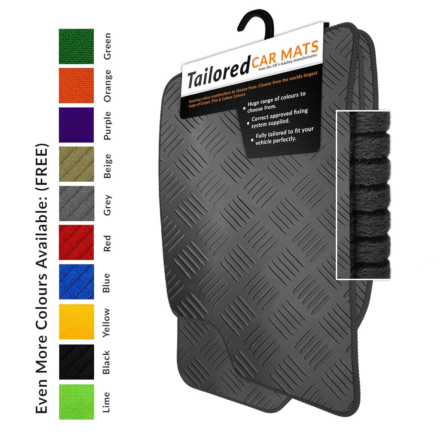 To fit Freelander 2 [LHD] (2013+) Tailored Black Rubber