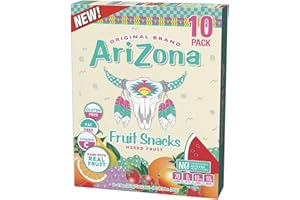 AriZona Iced Tea Fruit Snacks, Mixed Fruit - 0.9 oz, 10 count Box
