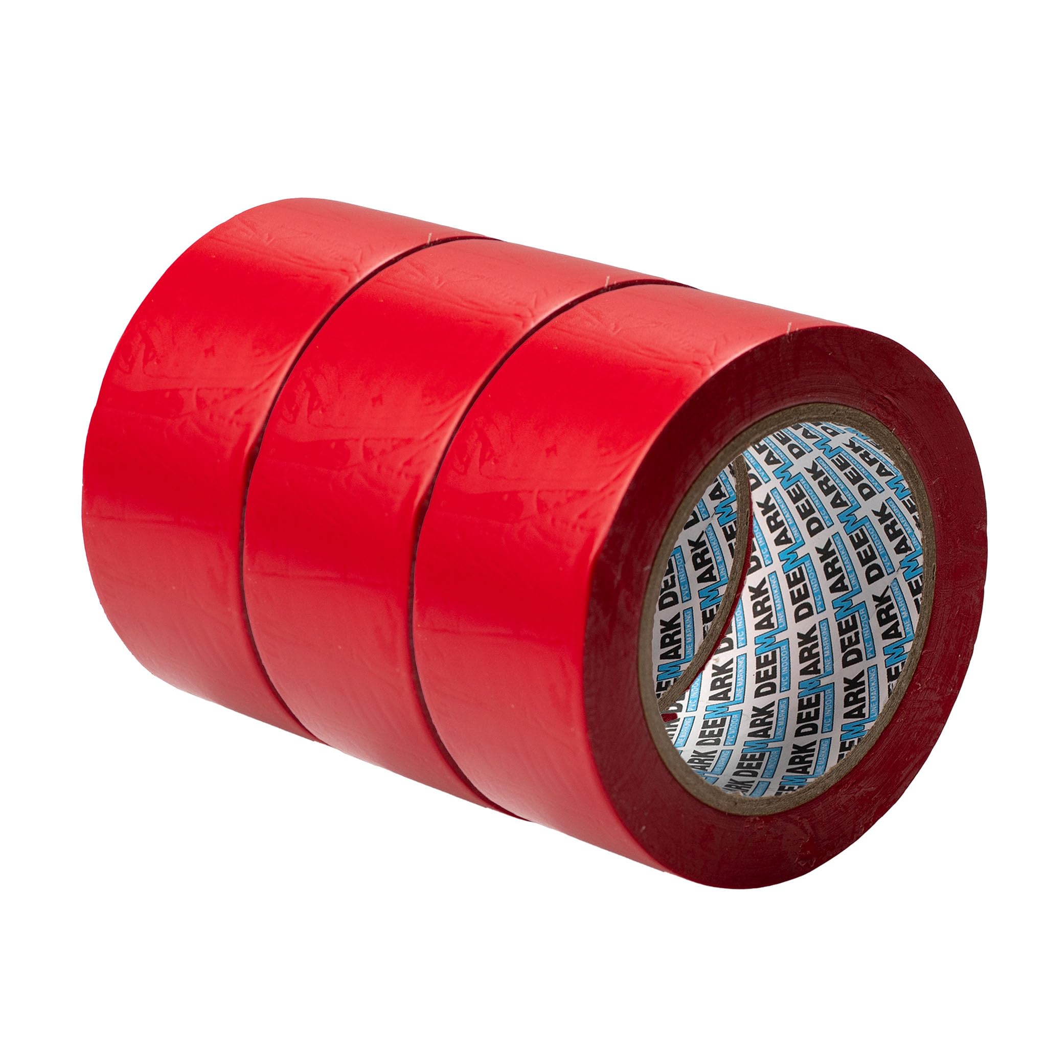 Shadow Foam PVC Floor Marking Tape | Premium Vinyl Safety Marking Tape| For Warehouses, Industry, Shops | 33M Single Roll (Red, Three Pack 50mm)