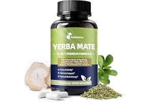 FEMMETRA Yerba Mate Capsules - Yerba Mate Complex Supplement for Focus, Memory & Energy Support - Mate Tea Alternative with Natural Caffeine, Portable & Easy to Use - 60 Servings