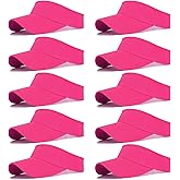 10 Pcs Kids Sun Visor Hats Boys Girls Athletic Sports Visor Adjustable UV Protection Beach Visor Fit 6 to12 Years Old