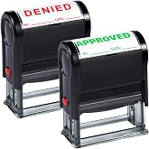 Bertiveny Self Inking Approved and Denied Stamps Set Office Self Inking Approved Denied by Stamp with Date for Business Supplies Approve Stamp Denied Stamps with Date and Signature