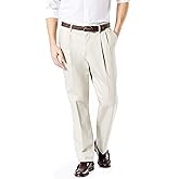 Dockers Men's Classic Fit Signature Lux Cotton Stretch Pants-Pleated (Regular and Big & Tall)