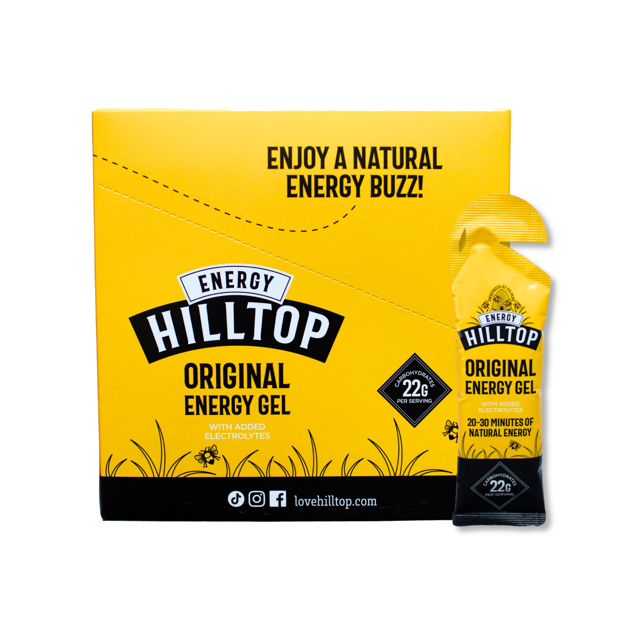 Hilltop Energy Gels - Natural Honey Energy Gel - Original - 12x30g