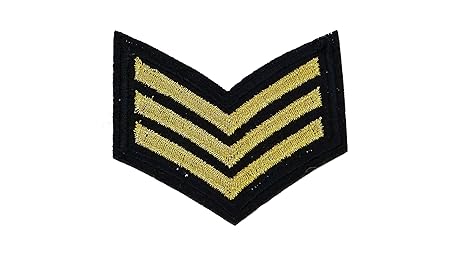 Aufnäher/Bügelbild - Militär Army – gold – 5,5x5,1cm - Patch Aufbügler Applikationen zum aufbügeln Applikation Patches Flicke