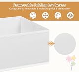 Lestarain 3-Tier Children Storage Unit with 6 Removable Toy Boxes, White view 6
