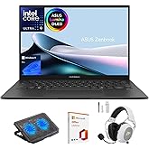 ASUS Zenbook 14 OLED Laptop, 14" WUXGA Touchscreen Display, Intel Core Ultra 9 285H, 32GB RAM, 1TB SSD, WiFi 7, Thunderbolt 4, Backlit Keyboard, Win 11 Pro, Gray, w/Mytrix Accessory & Lifetime Office