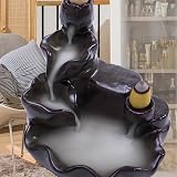 HERBTALE Ceramic Waterfall Backflow Incense Burner Set - 80 Cones + 30 Sticks view 2