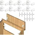 Juexica False Cabinet Front Clip False Front Clips False Drawer Front Clips Sink Tip Out Snap False Front Cabinet Clips Sink Clips with Screws and Screwdrivers for Hardware Replacements (8 Pairs)