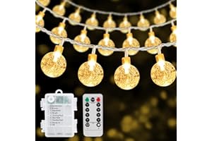 RYBLGLED Outdoor String Lights Battery Operated 33FT 100LED Battery Powered String Lights Indoor Waterproof Mini Globe Lights with Remote Timer 8 Lighting Modes for Bedroom Christmas Party Tent Outside Decor