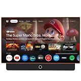 HSTrejanyx 27-Inch Portable Smart TV with Battery Operated, 1080P FHD Smart TV OS, HDR10, Dolby Audio, Chromecast & Bluetooth, Ideal for Outdoor Viewing, RV Trips, Sports & Movie Nights (G27F, Orange)