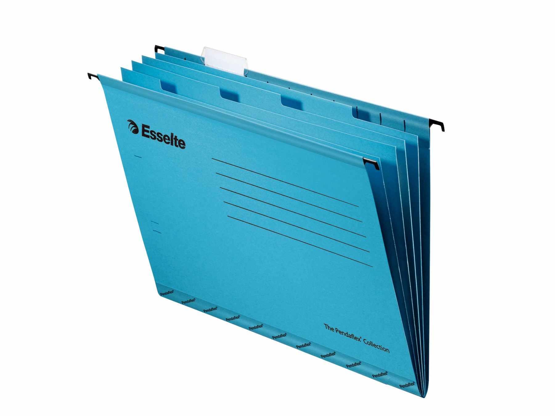 Esselte Classic Reinforced Suspension File with Dividers, A4, Pack of 10, Tabs Included, Blue, 93133