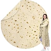 HDFK Tortilla Blanket Adult Size Beige Yellow Double Sided Throw Taco Realistic Food Blankets Lightweight Flannel Fleece White Elephant Funny Gifts for Kids 60 inches for Women Cozy Soft Teen Novelty