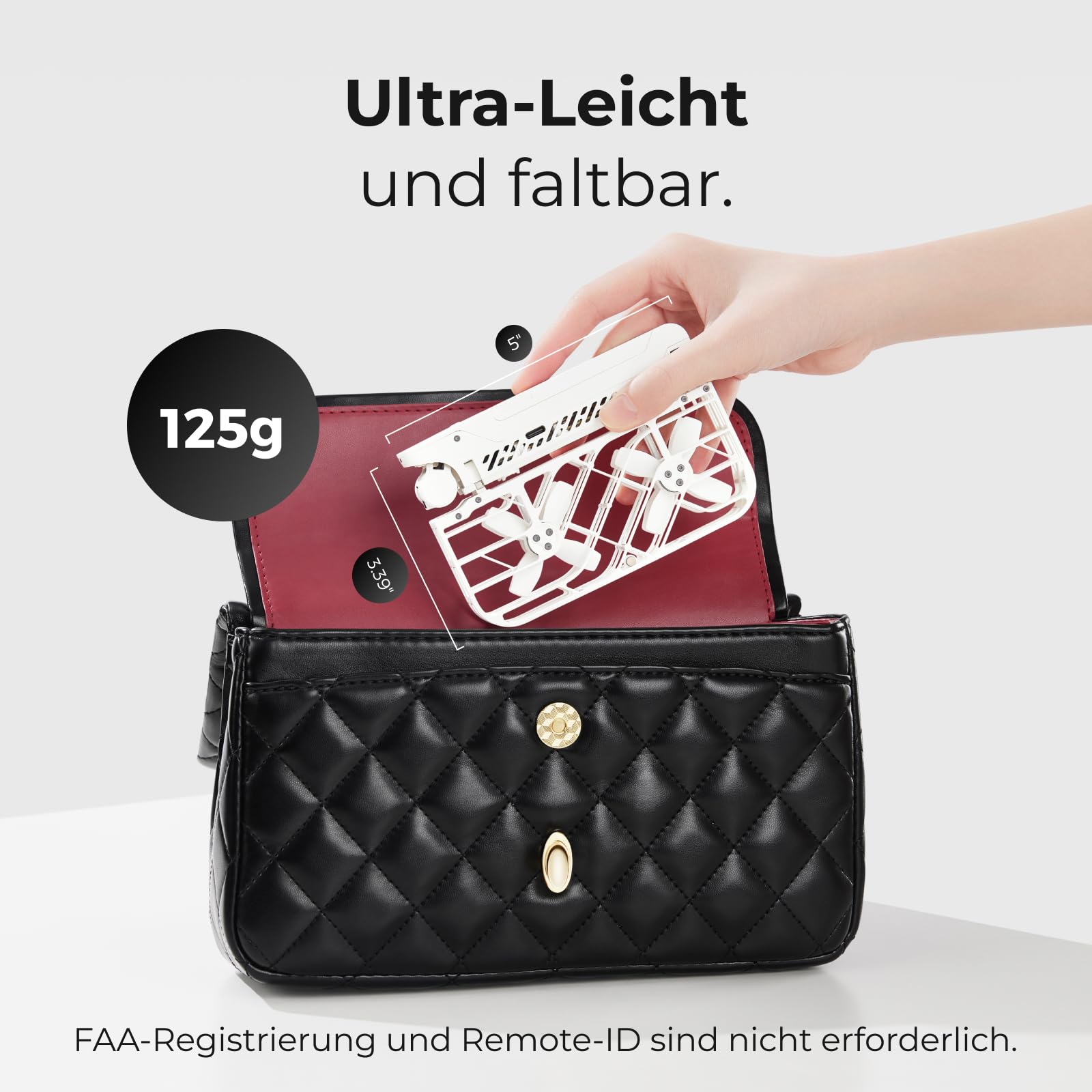 HOVERAir X1 Drohne mit kamera, Selbstfliegend Kamera Drone mit Folge-mir Modus, Mini Drohne im Taschenformat, HDR-Videoaufnahme, intelligente Flugrouten, Freihandsteuerung, Weiß (Combo Plus) 3