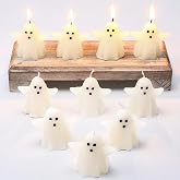 Jutom 10 Pcs Halloween Ghost Candles Mini Ghost Decor, Spooky | Spooky Ghost Decor, Soy Wax Candles for Halloween Table Cente